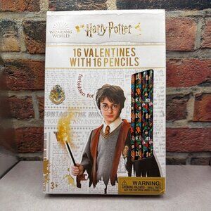 Harry Potter 16 Valentines With 16 Pencils Kids Gift Set New